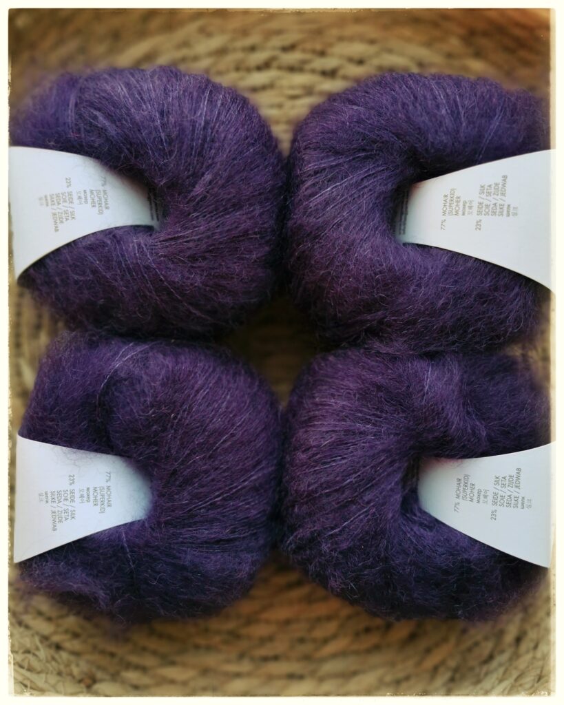 Mohair Luxe, <br>0190 musteenvioletti