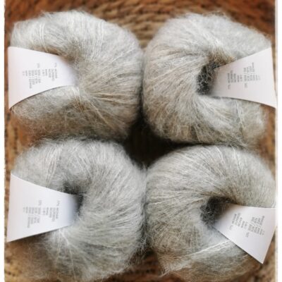 Mohair Luxe, <br>0003 meleerattu vaaleanharmaa