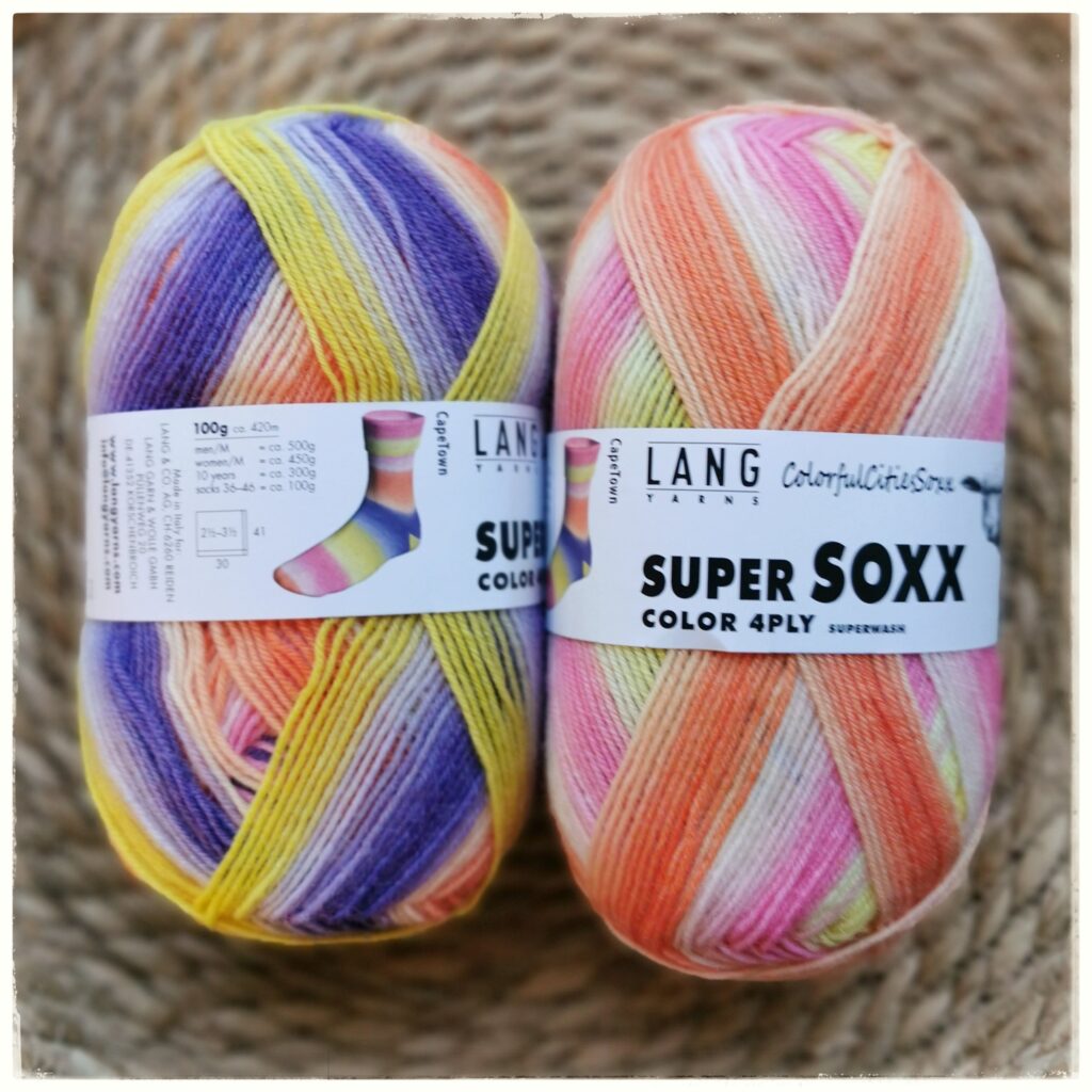 Super Soxx 4-ply 0510 oranssi-pinkki-kelta-lila