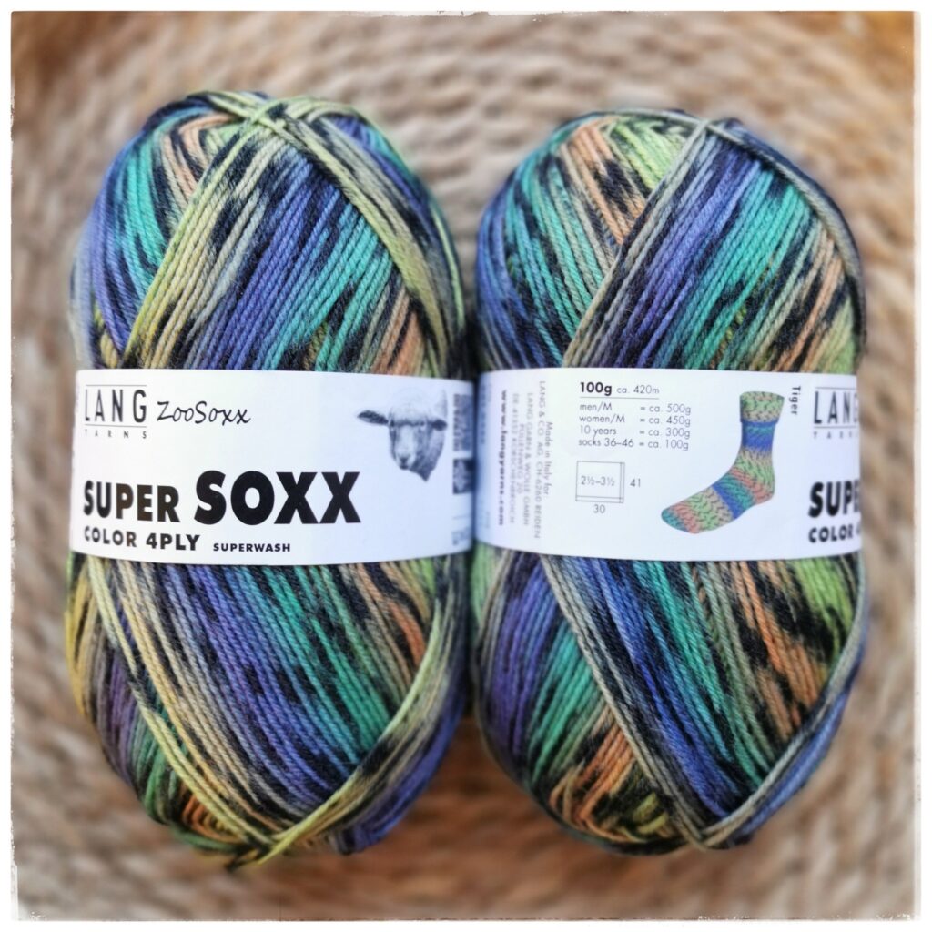 Super Soxx 4-ply 0425 täplikäs sinivihreä