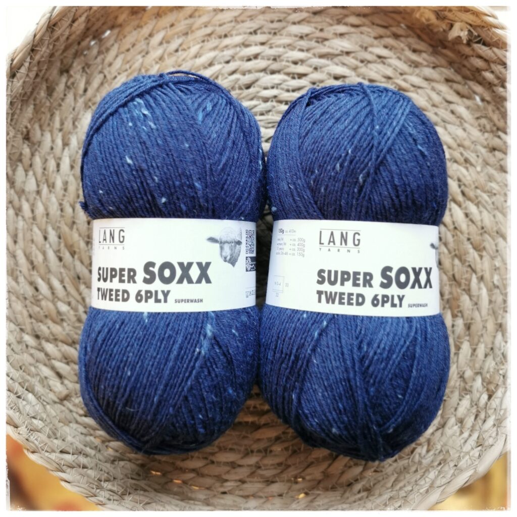 Super Soxx 6-ply Tweed, <br> 0006 kylmä sininen