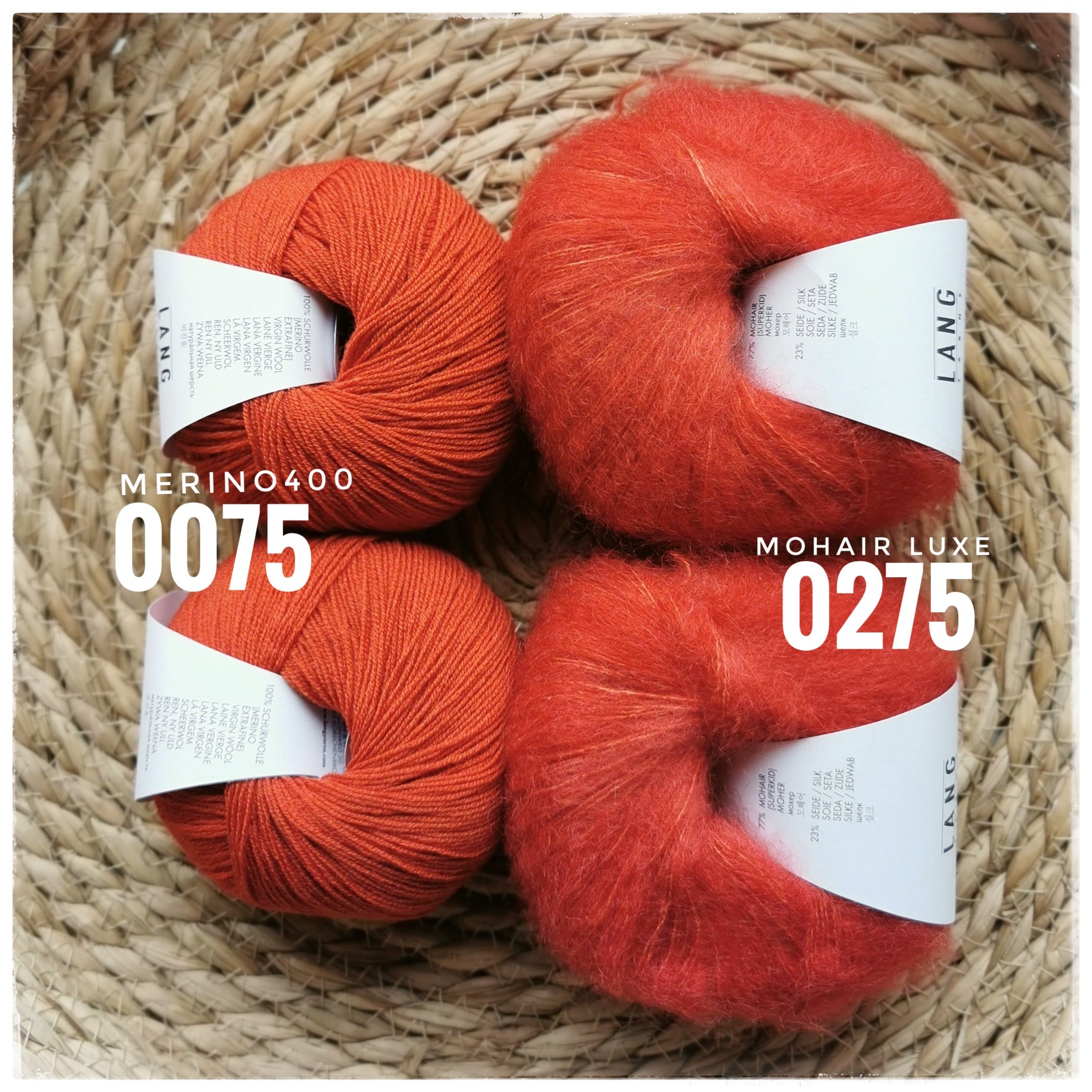 Merino400, <br>0075 poltettu punaoranssi - Image 2
